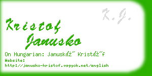 kristof janusko business card